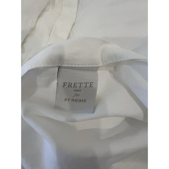 Frette Full Size Duvet Cover White Matelasse Diamond Quiet Luxury Cotton 86 x 88 - Picture 1 of 7